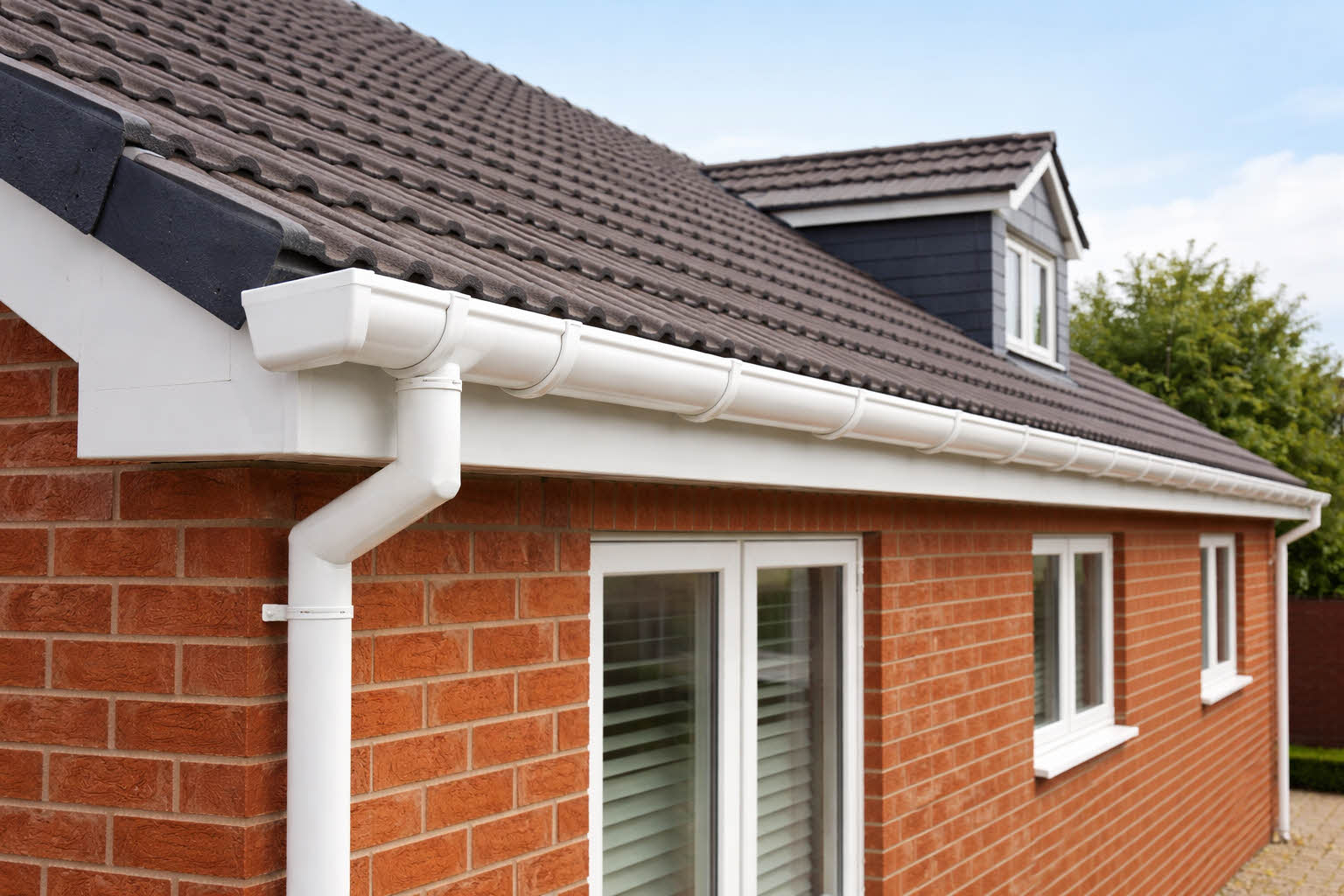 guttering on new build bungalow